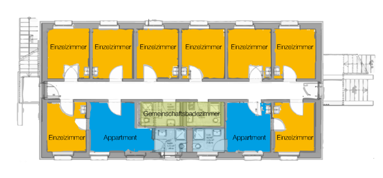 Raumaufteilung - Etagenplan (Stilisiert)